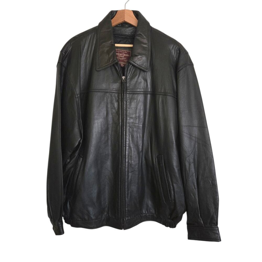 Vintage Colebrook American Classics Removable Lining Zip Up Leather Jacket XXL